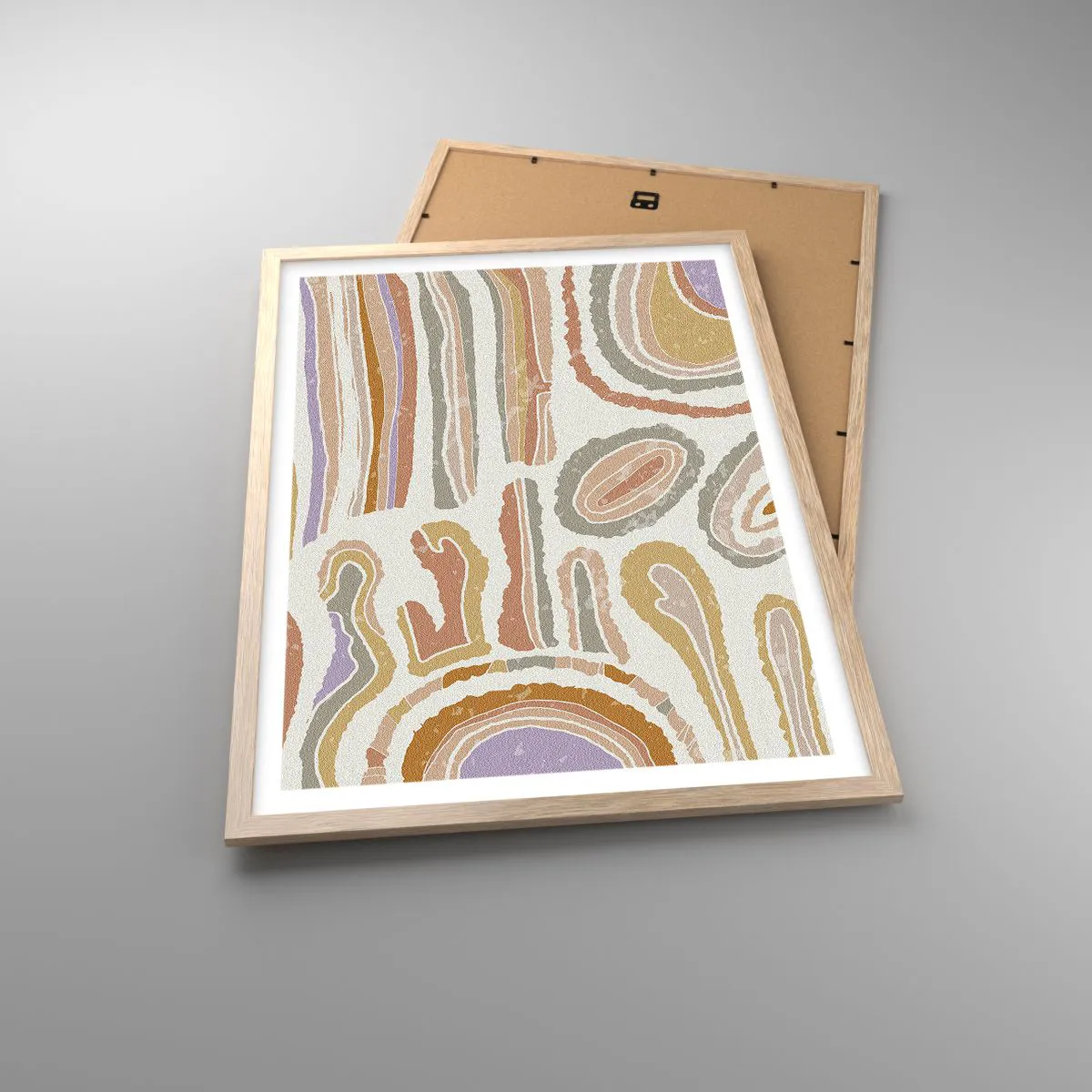 Poszter világos tölgy keretben - Színes keresztmetszetek - 50x70 cm