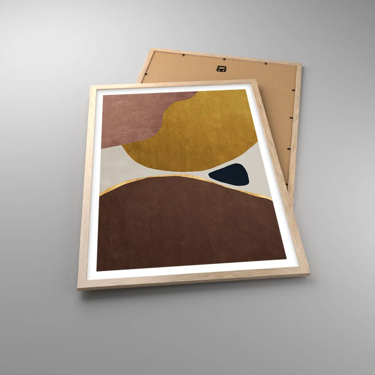 Póster en marco roble claro - Abstracción - un lugar en el espacio - 50x70 cm