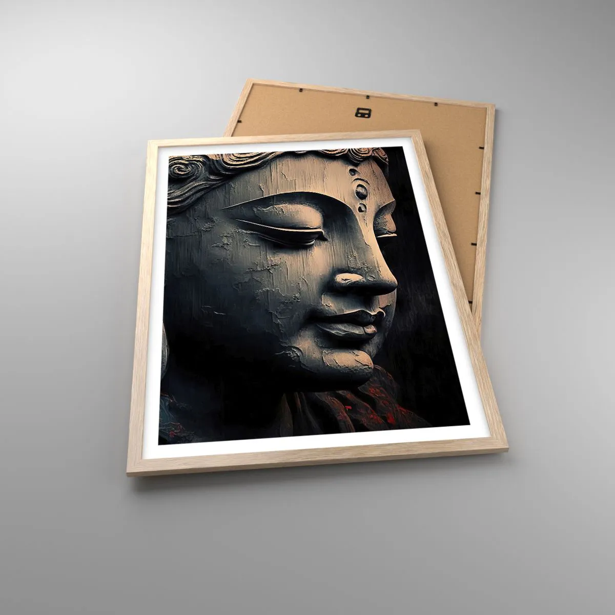 Poszter világos tölgy keretben - Összhangban a világgal - 50x70 cm