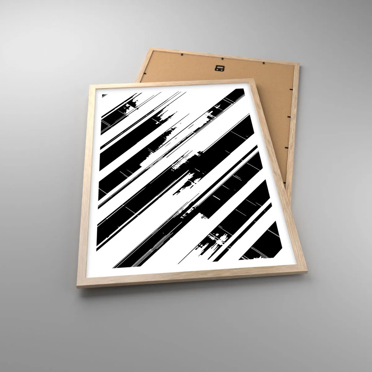 Affisch i ram av ljusek - Intensiv och dynamisk komposition - 50x70 cm