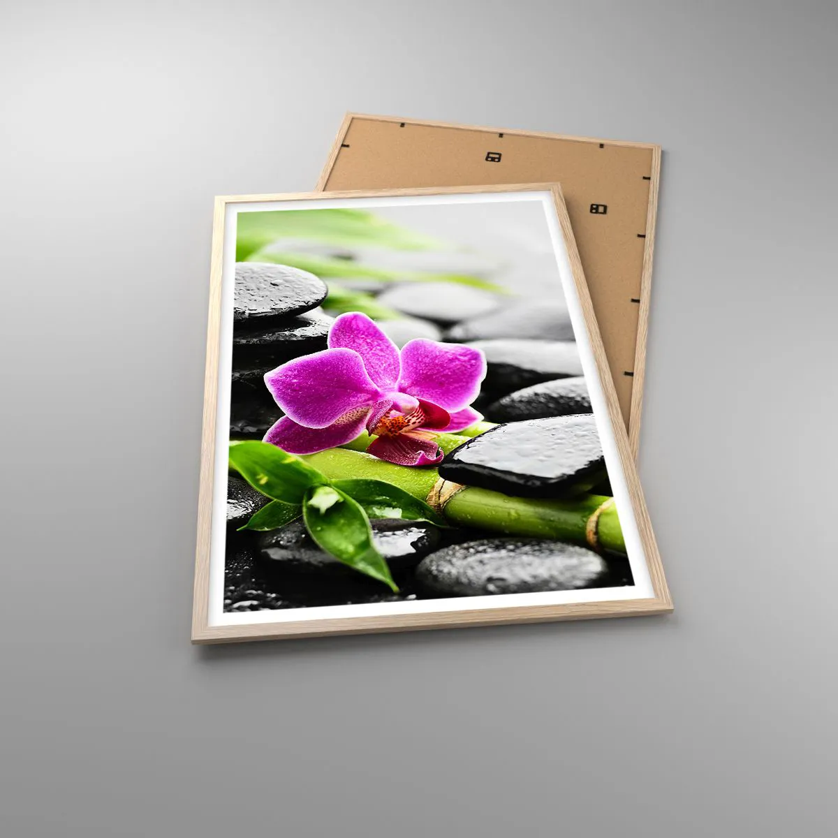 Poster în ramă de stejar deschis - Într-un echilibru pașnic - 61x91 cm