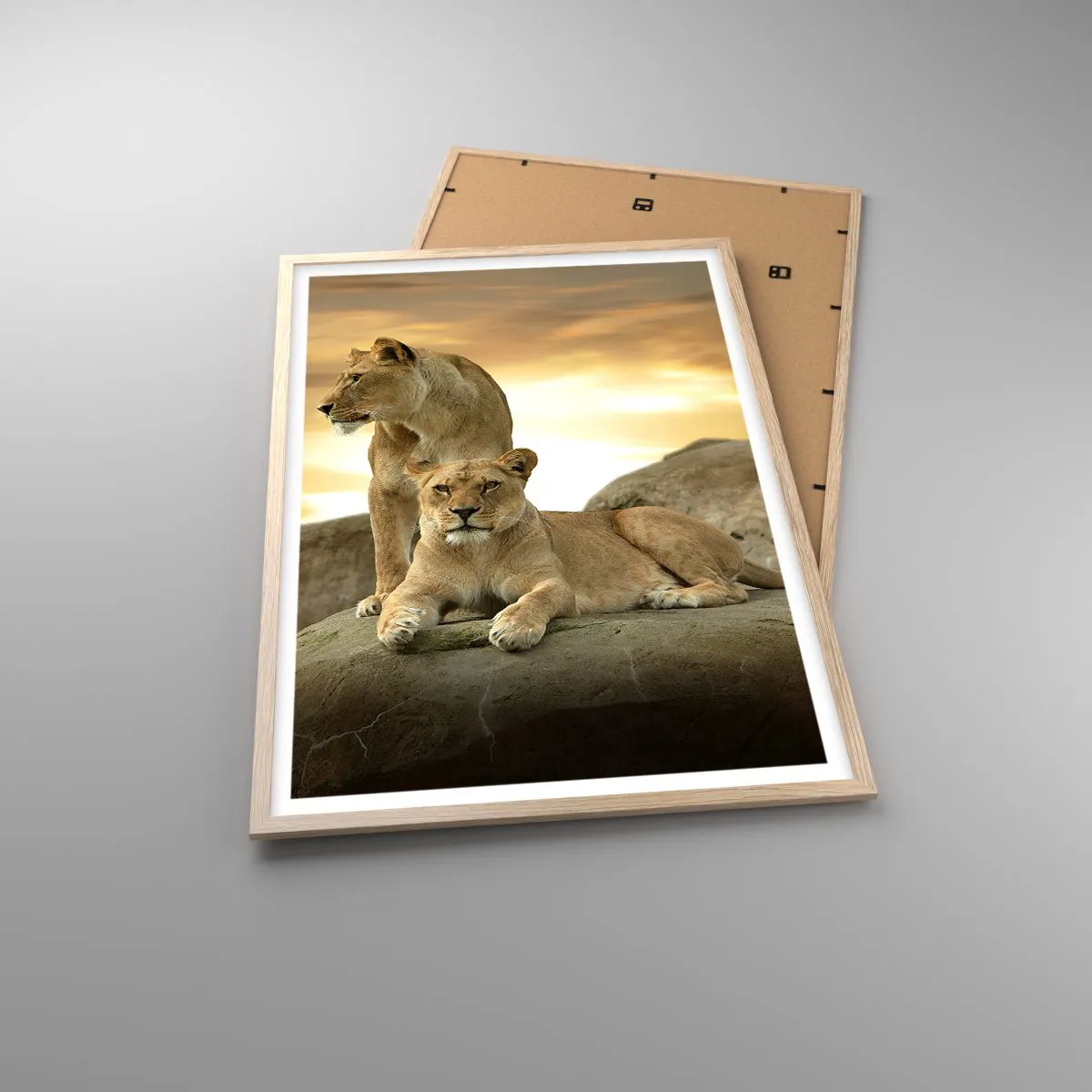 Poster in light oak frame - Royal Majesty - 61x91 cm