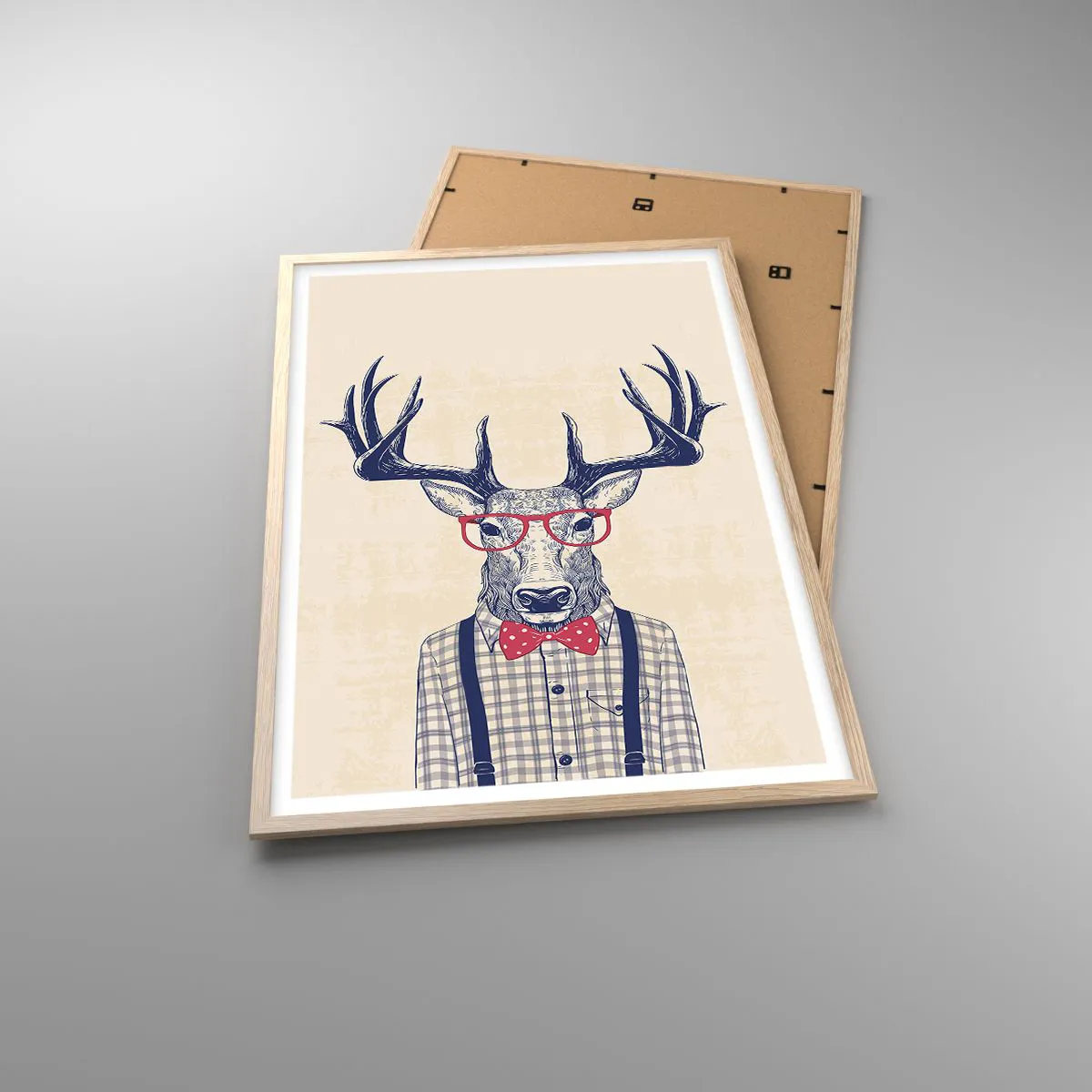 Een poster in een licht eiken lijst - Een grappig extravaganza - 61x91 cm