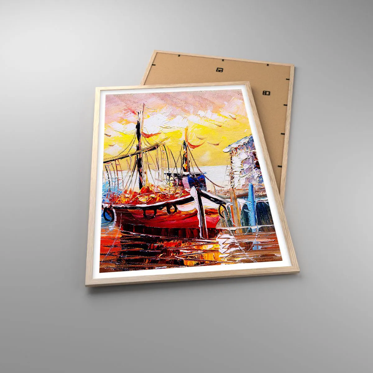 Pôster com moldura de carvalho claro - Feliz retorno - 61x91 cm