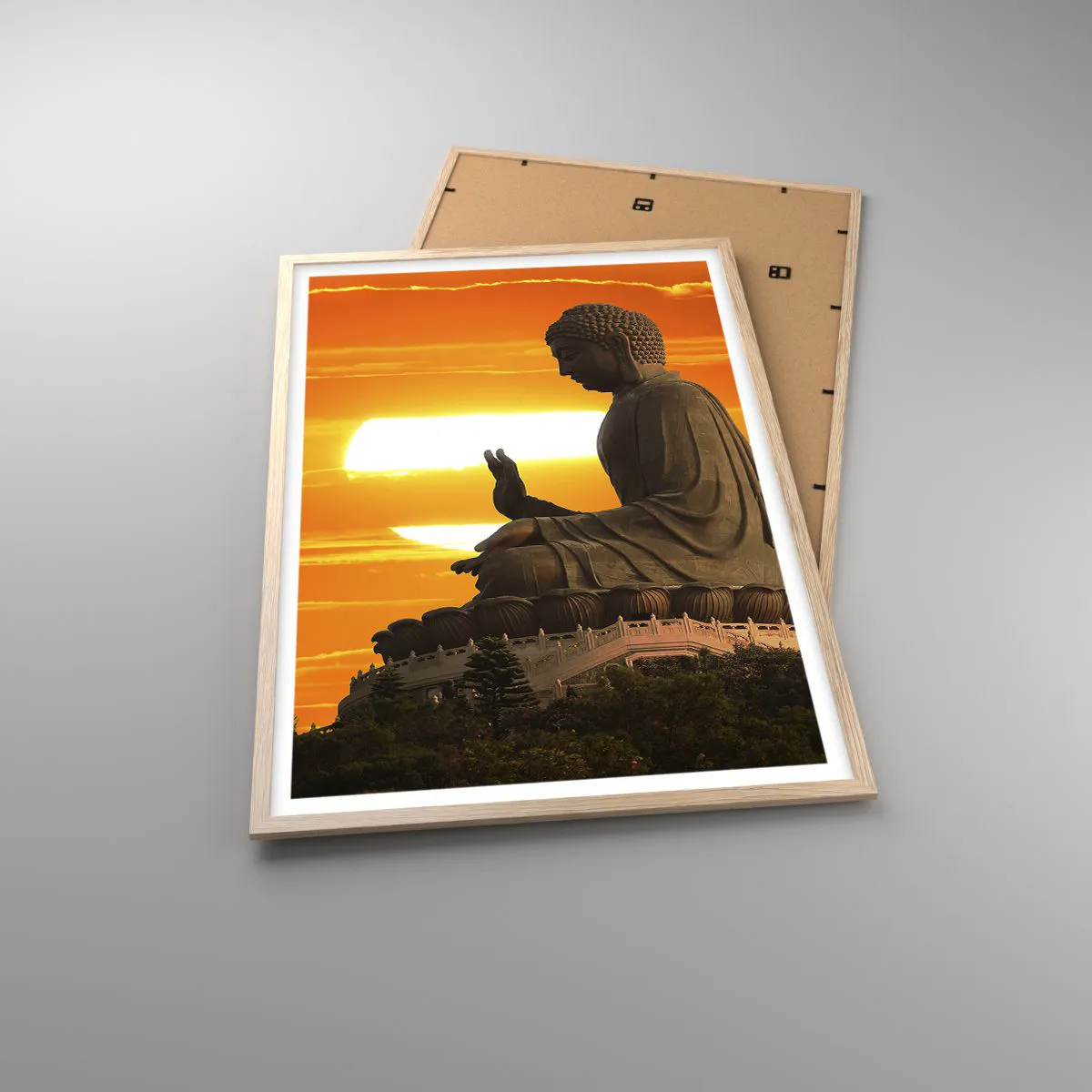 Poster in light oak frame - Facing the World - 61x91 cm