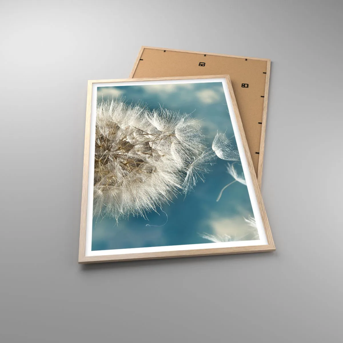 Plakat i ramme af lyst egetræ - En engels åndedræt - 61x91 cm