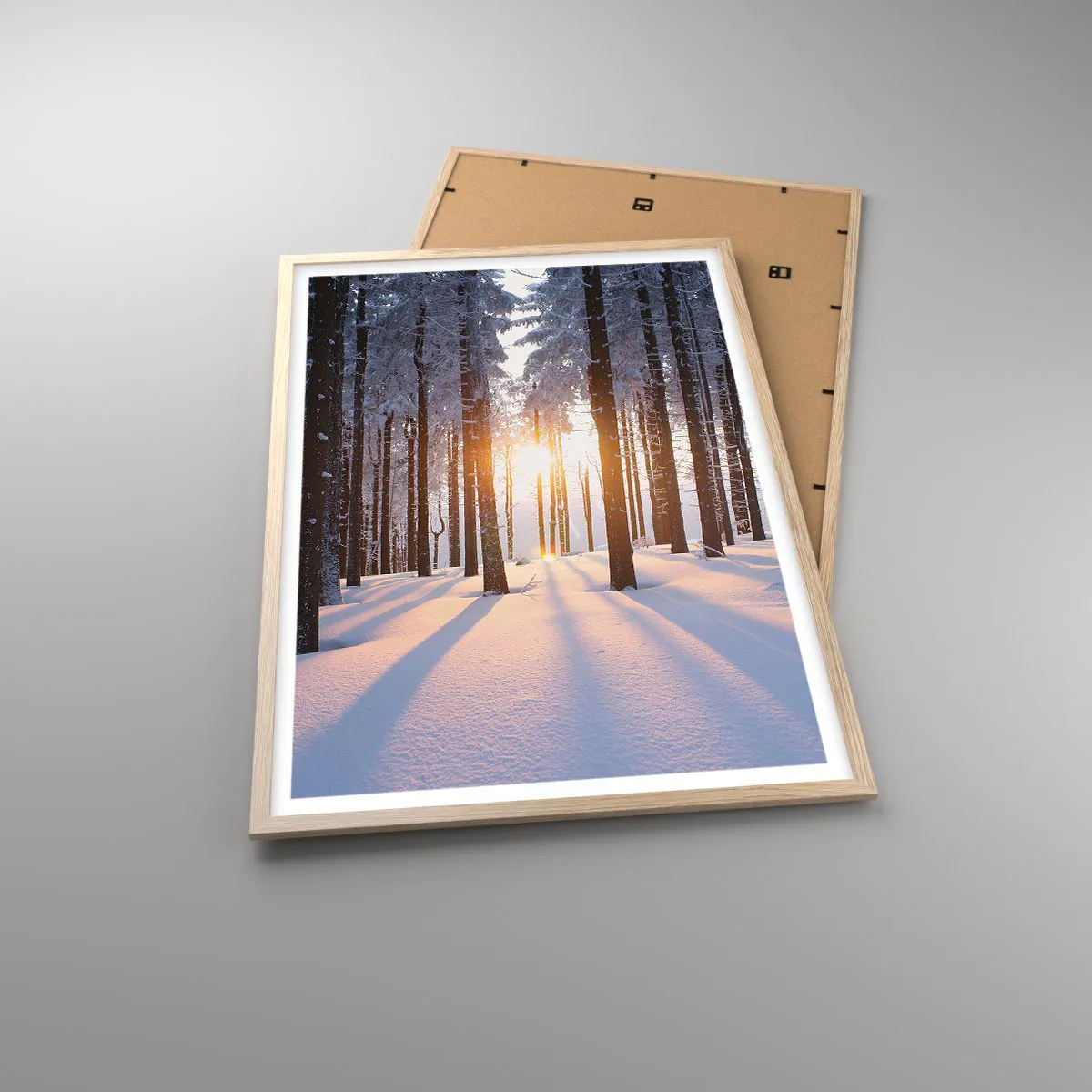 Poster in einem Rahmen aus heller Eiche - Ganz klar schwarz auf weiß - 61x91 cm