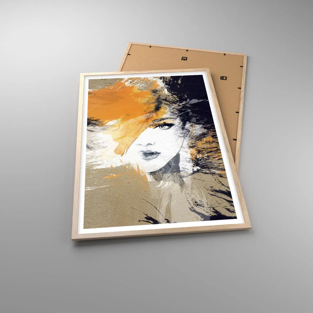 Poszter világos tölgy keretben - És van fény - 61x91 cm