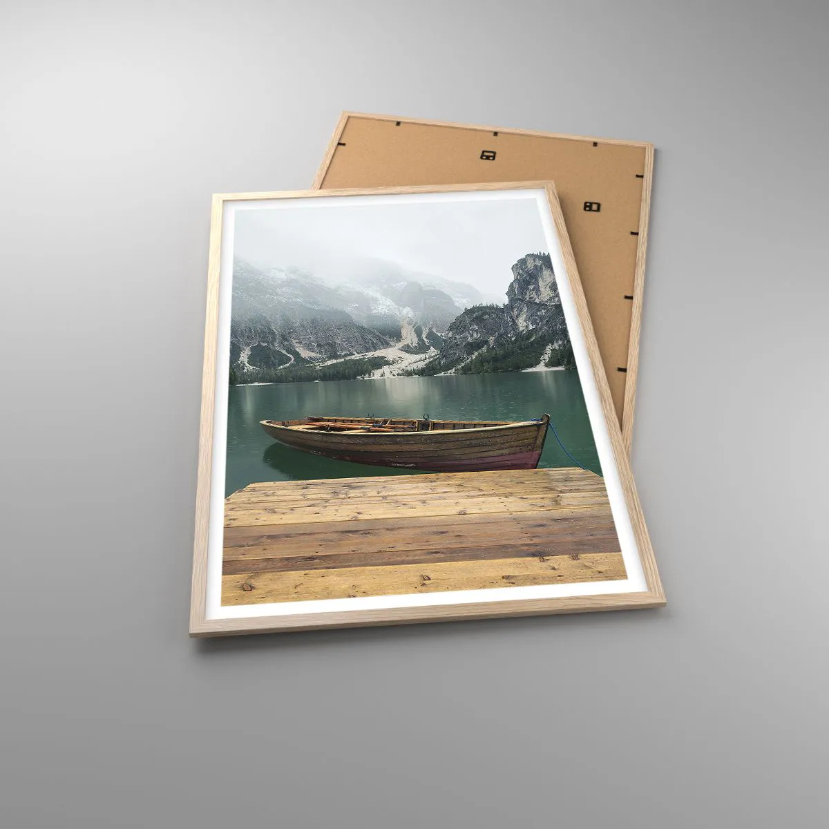 Poszter világos tölgy keretben - "És a homlok büszke sziklái" - 61x91 cm