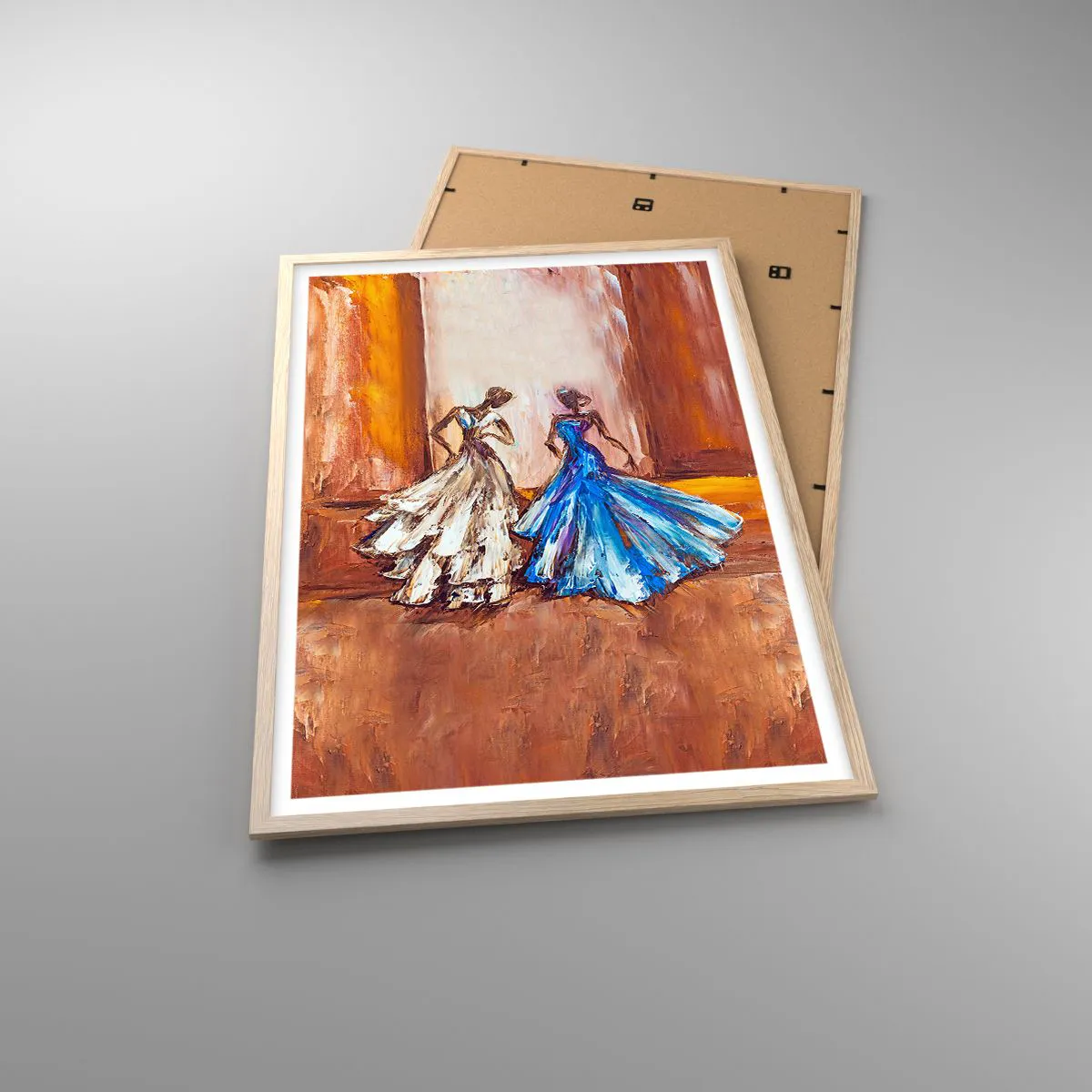 Pôster com moldura de carvalho claro - Uma bela dupla - 61x91 cm