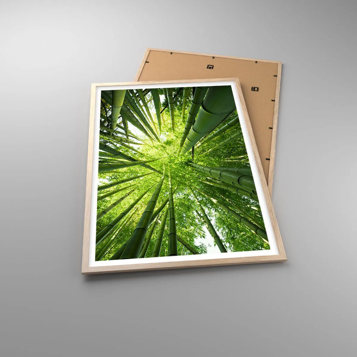Poster in light oak frame - In a Bamboo Forest - 61x91 cm