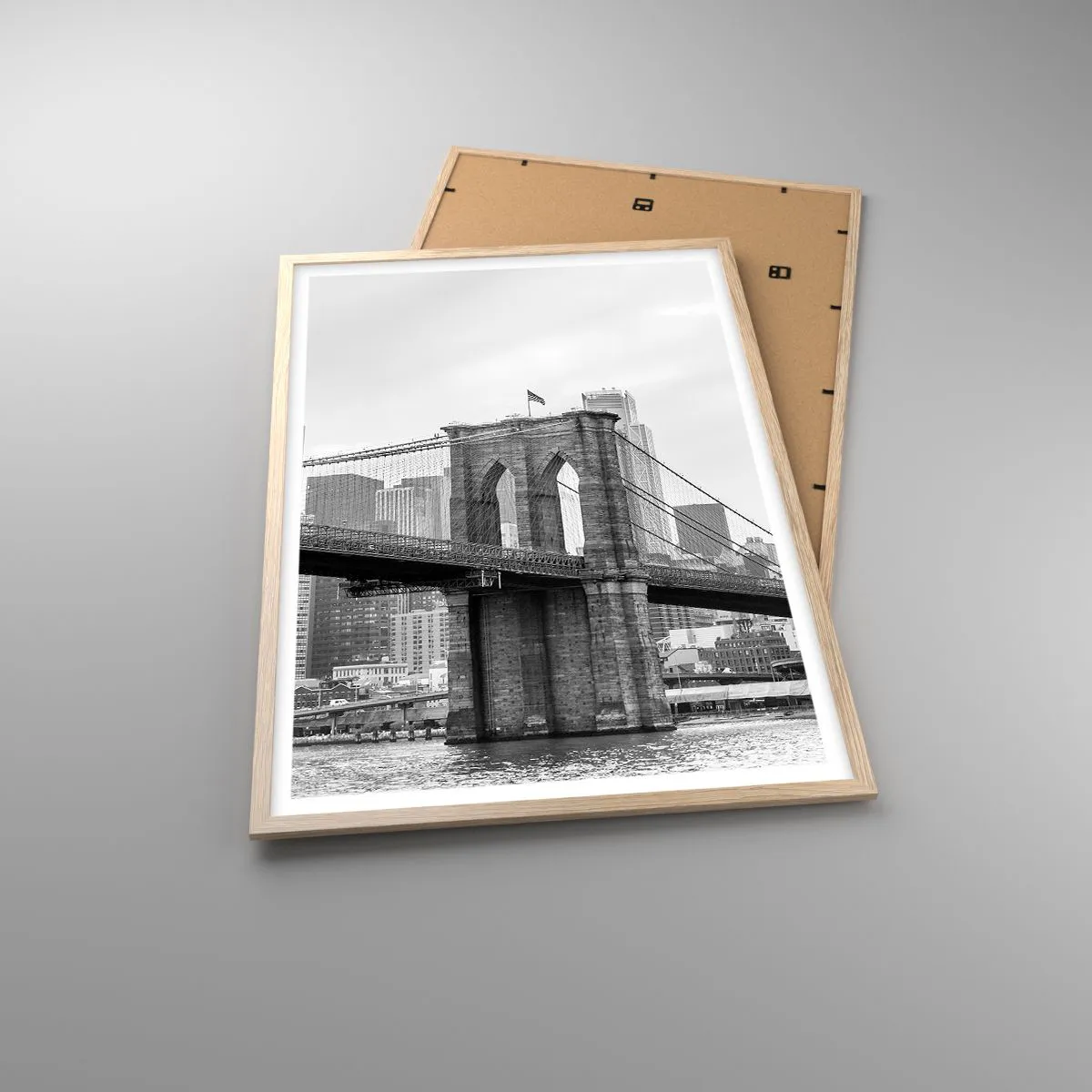 Plakat w ramie jasny dąb - Nowojorskie klimaty - 61x91 cm