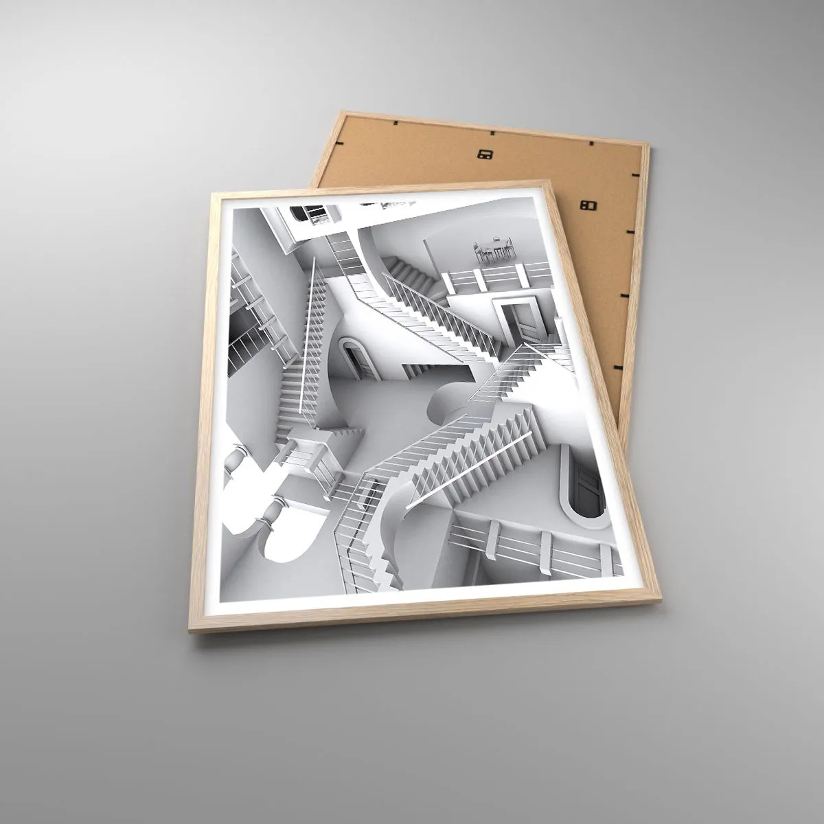 Plakat w ramie jasny dąb - Paradoksy przestrzeni - 61x91 cm