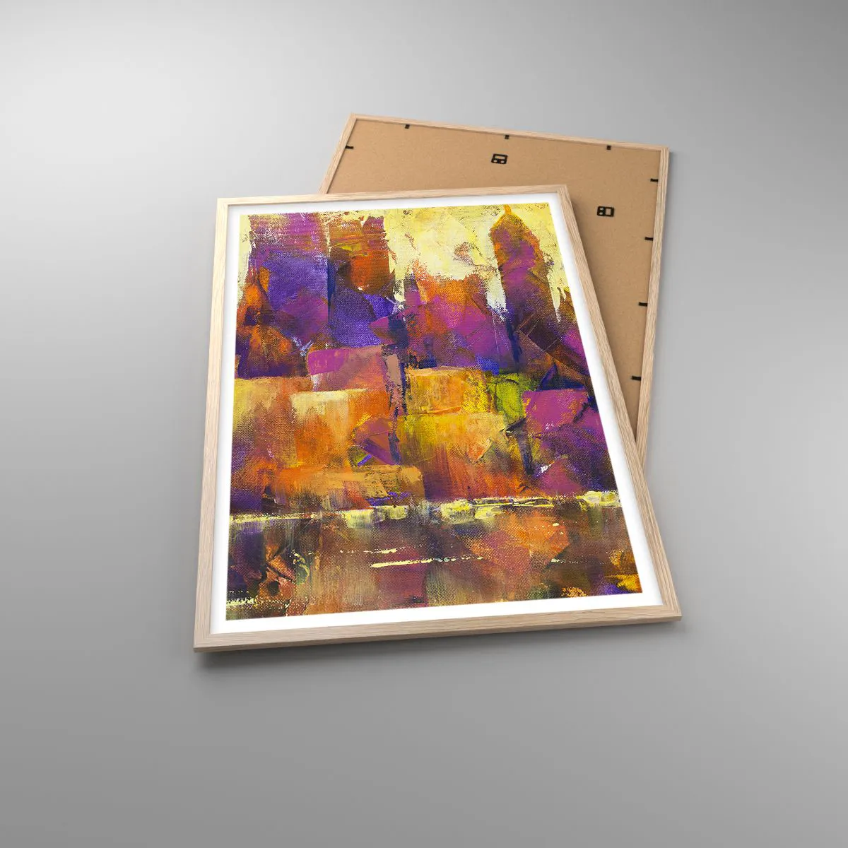 Poster in light oak frame - Metropolitan Composition - 61x91 cm