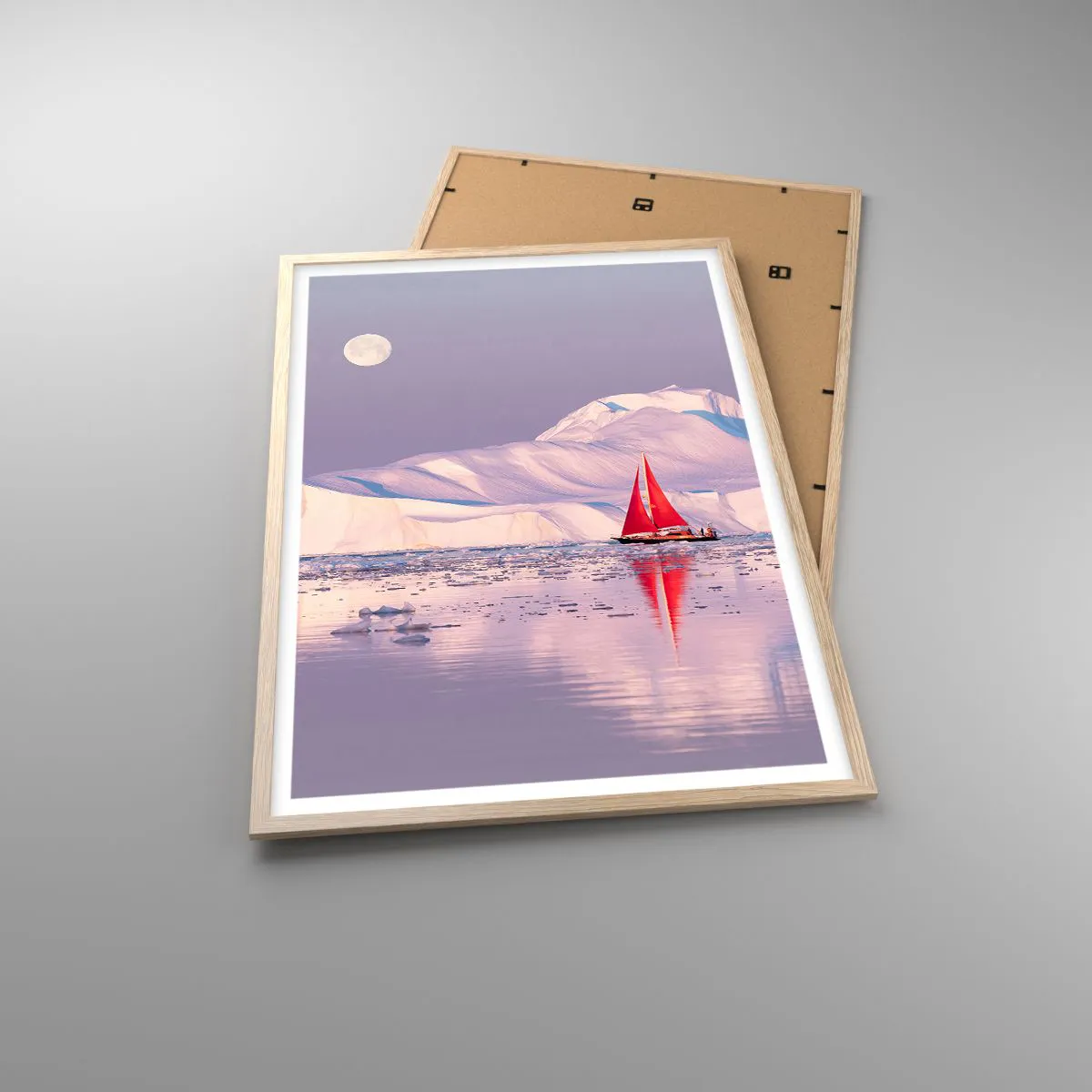 Plakat w ramie jasny dąb - Żar żagla, chłód lodu - 61x91 cm