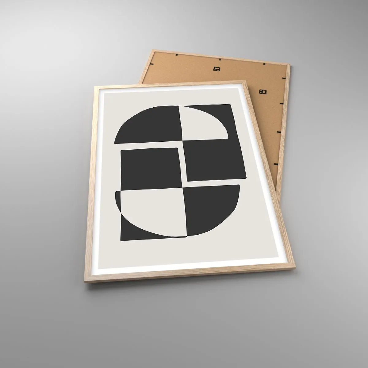 Een poster in een licht eiken lijst - Antithese - synthese - 61x91 cm