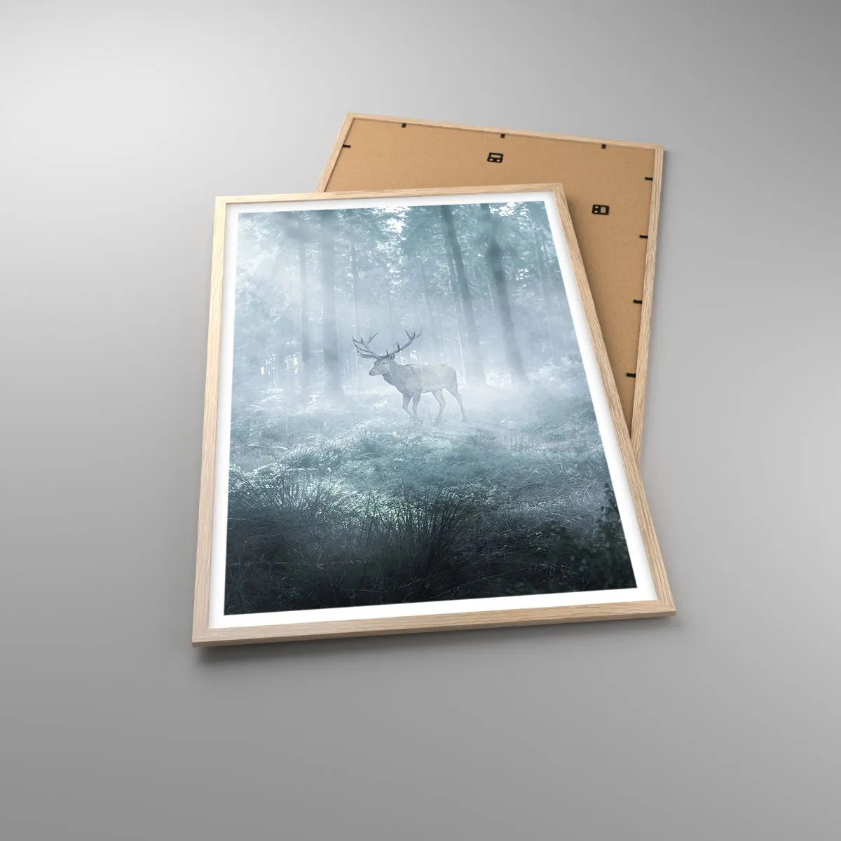 Een poster in een licht eiken lijst - Ochtendbezoek aan het landgoed - 61x91 cm