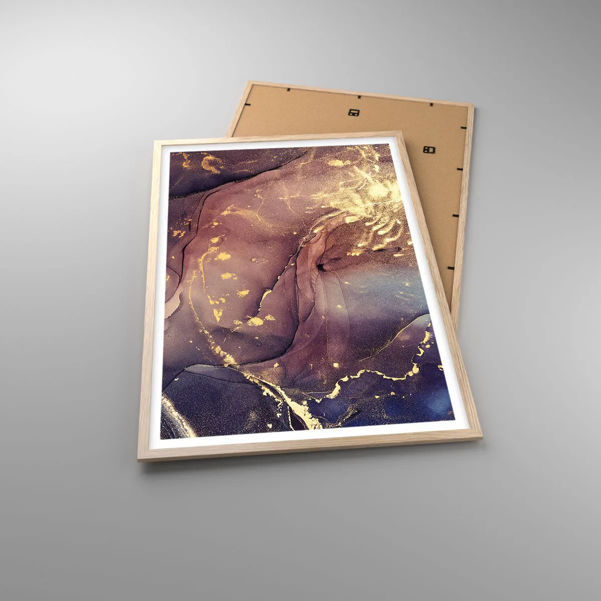 Póster en marco roble claro - Materia y espíritu - 61x91 cm