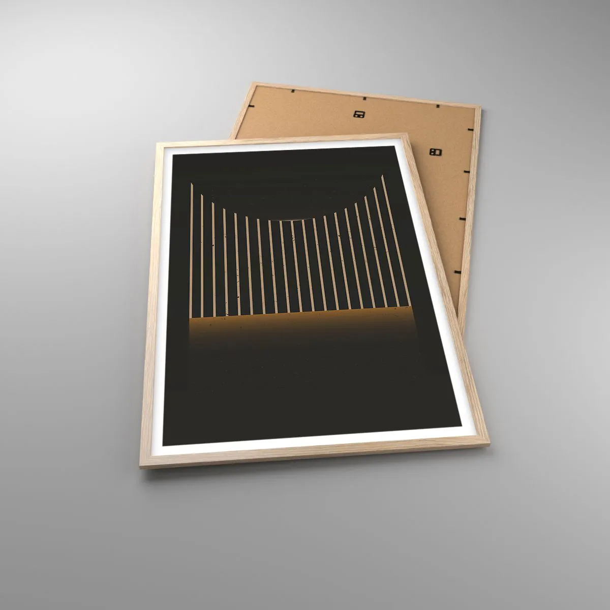 Poster în ramă de stejar deschis - Explorați întunericul - 61x91 cm