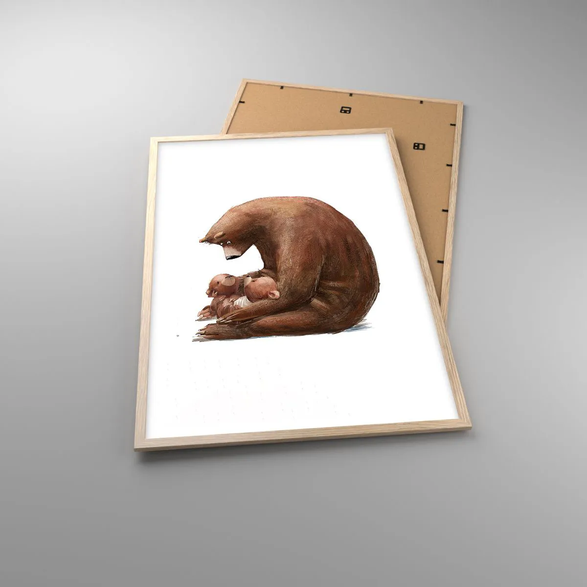 Poster în ramă de stejar deschis - Vise plăcute, copii - 61x91 cm