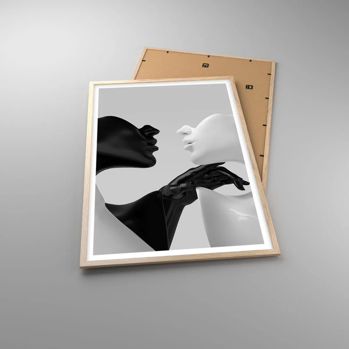 Plakát v rámu světlý dub - Přitažlivost – touha - 61x91 cm