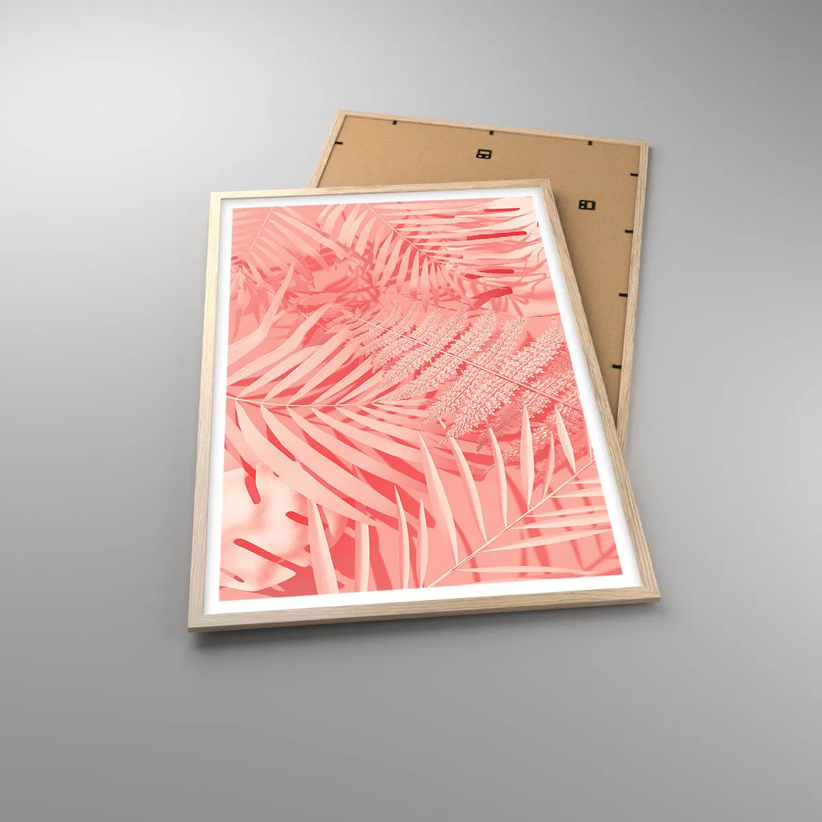 Poster in light oak frame - Pink Concept - 61x91 cm