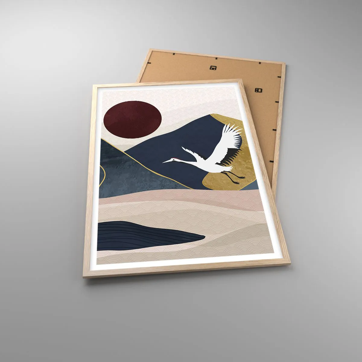 Affiche dans un chêne clair - Poster - Encore une fois, la journée s'est ÉCOULÉE - 61x91 cm