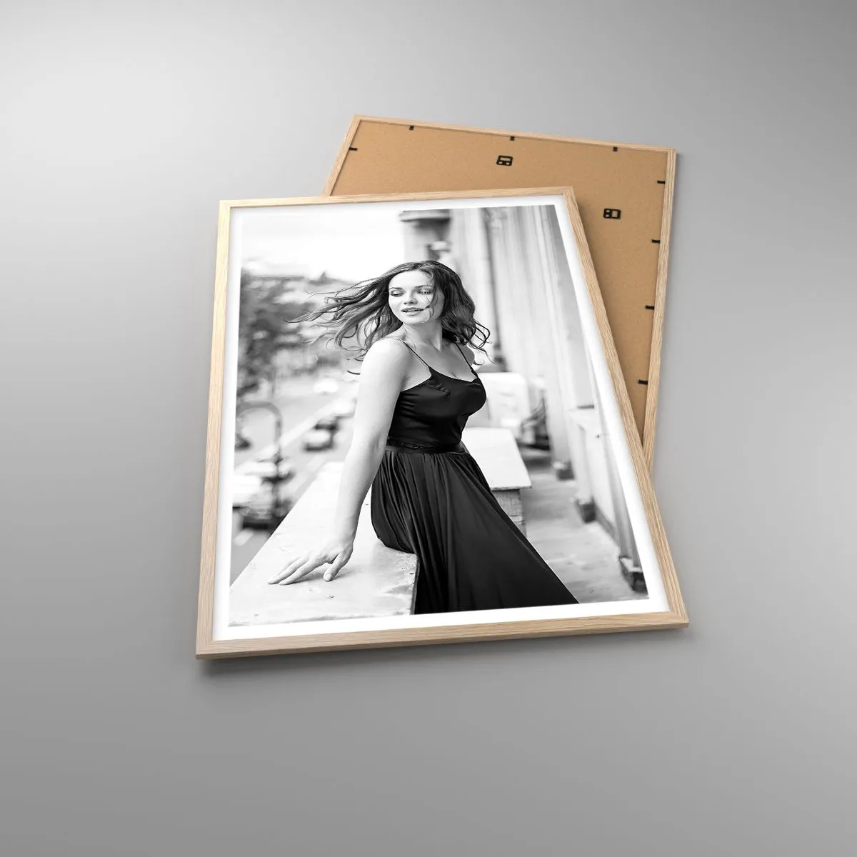 Plagát v ráme zo svetlého duba - Určite Parížanka - 61x91 cm