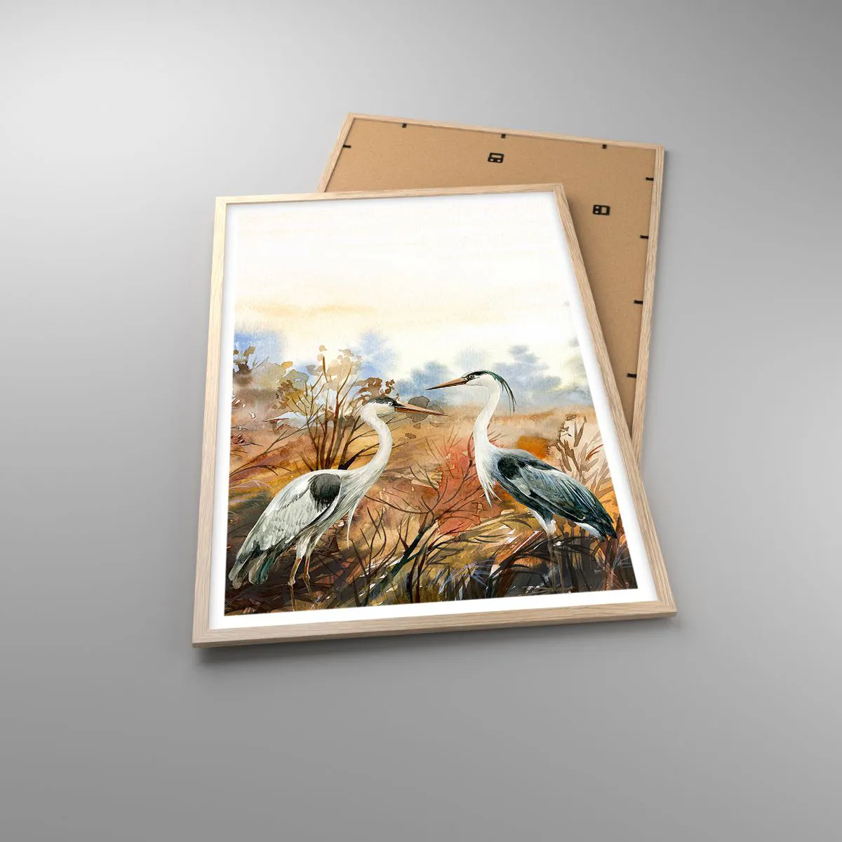 Affisch i ram av ljusek - Vart ska vi på hösten? - 61x91 cm