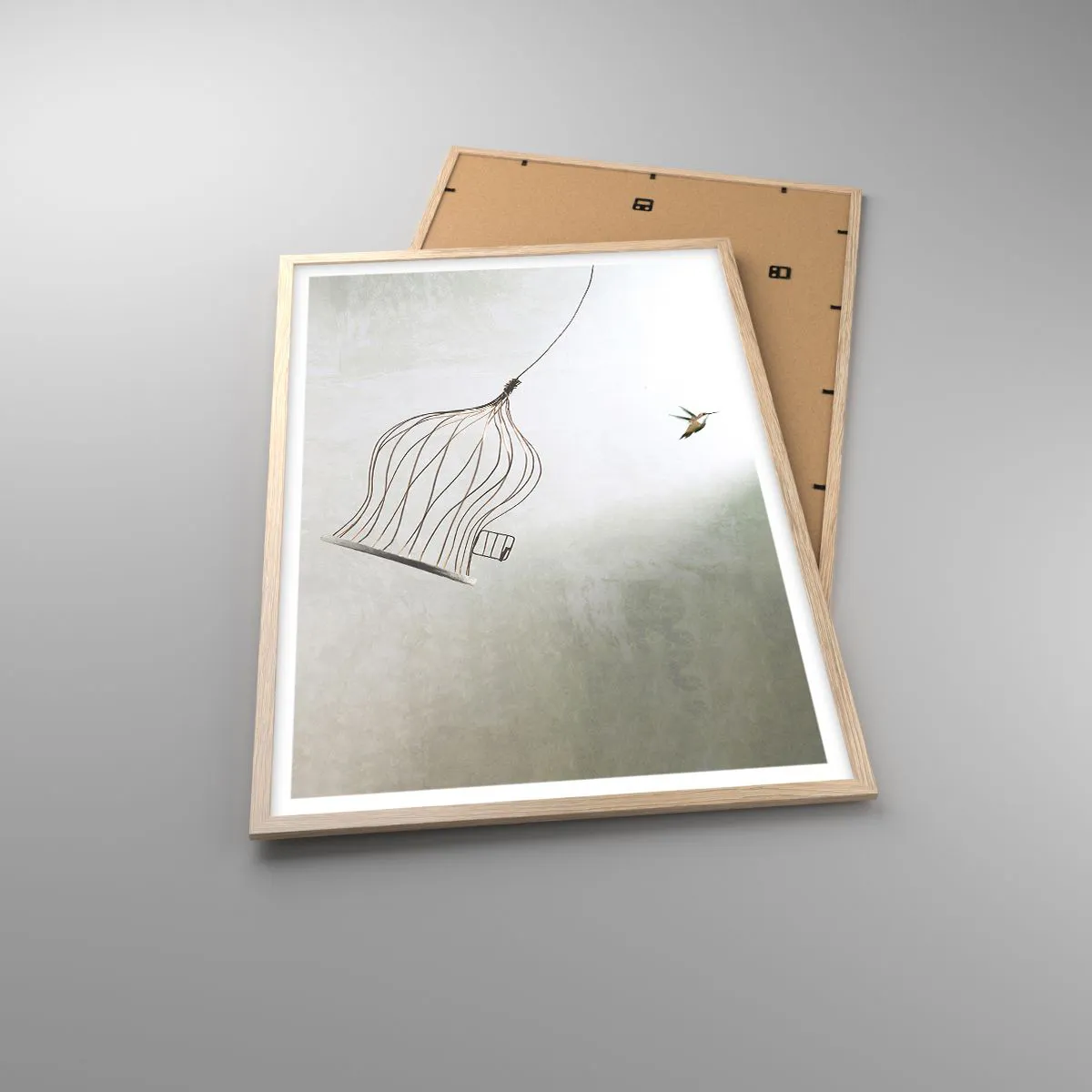 Affiche dans un chêne clair - Poster - Dans son élément - 61x91 cm