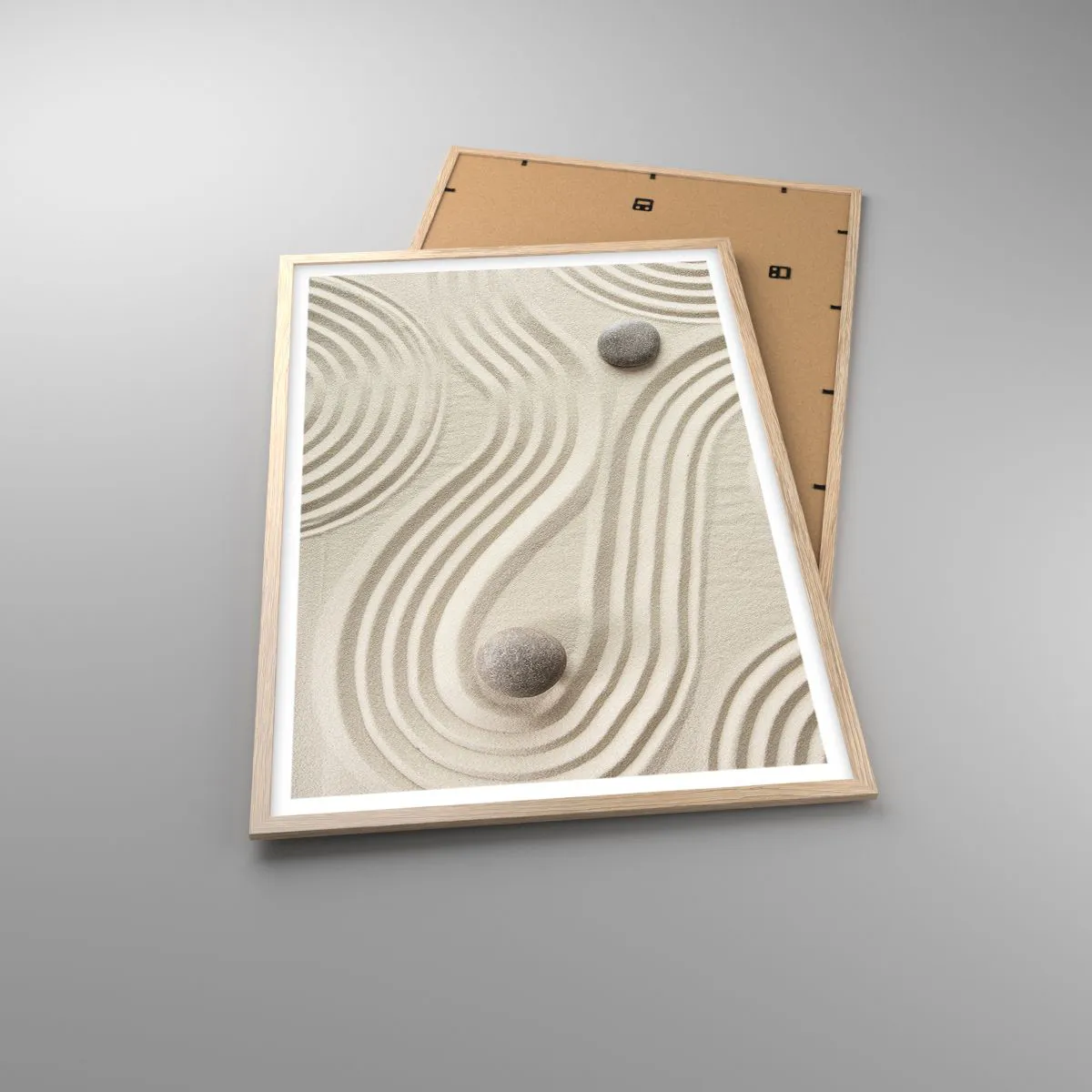 Plakat w ramie jasny dąb - Dotyk ciepła - 61x91 cm