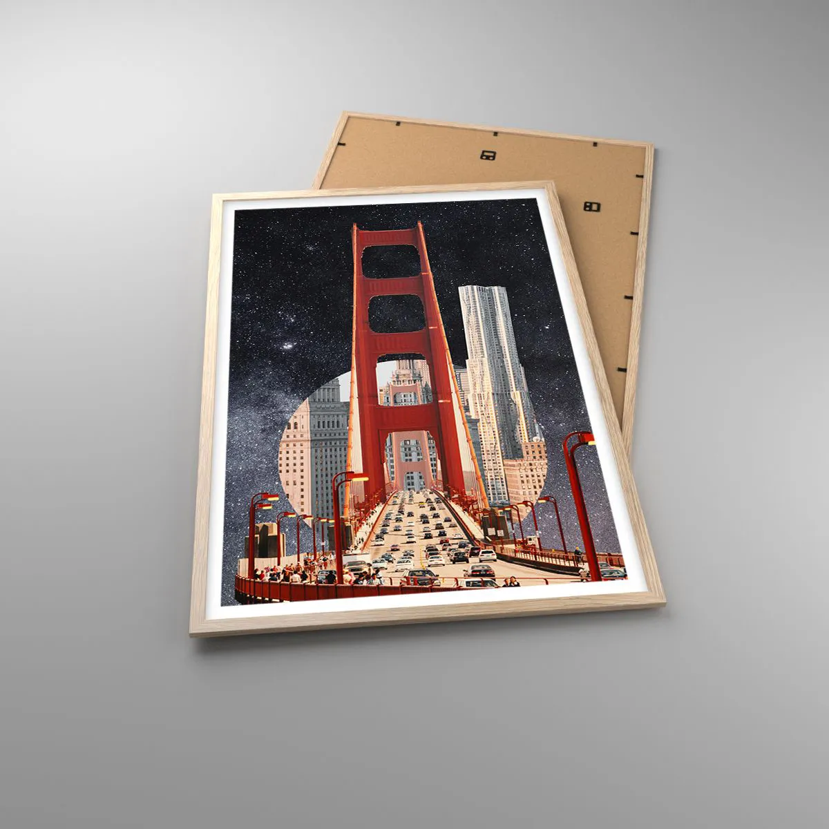 Plakat w ramie jasny dąb - Zawsze w centrum - 61x91 cm