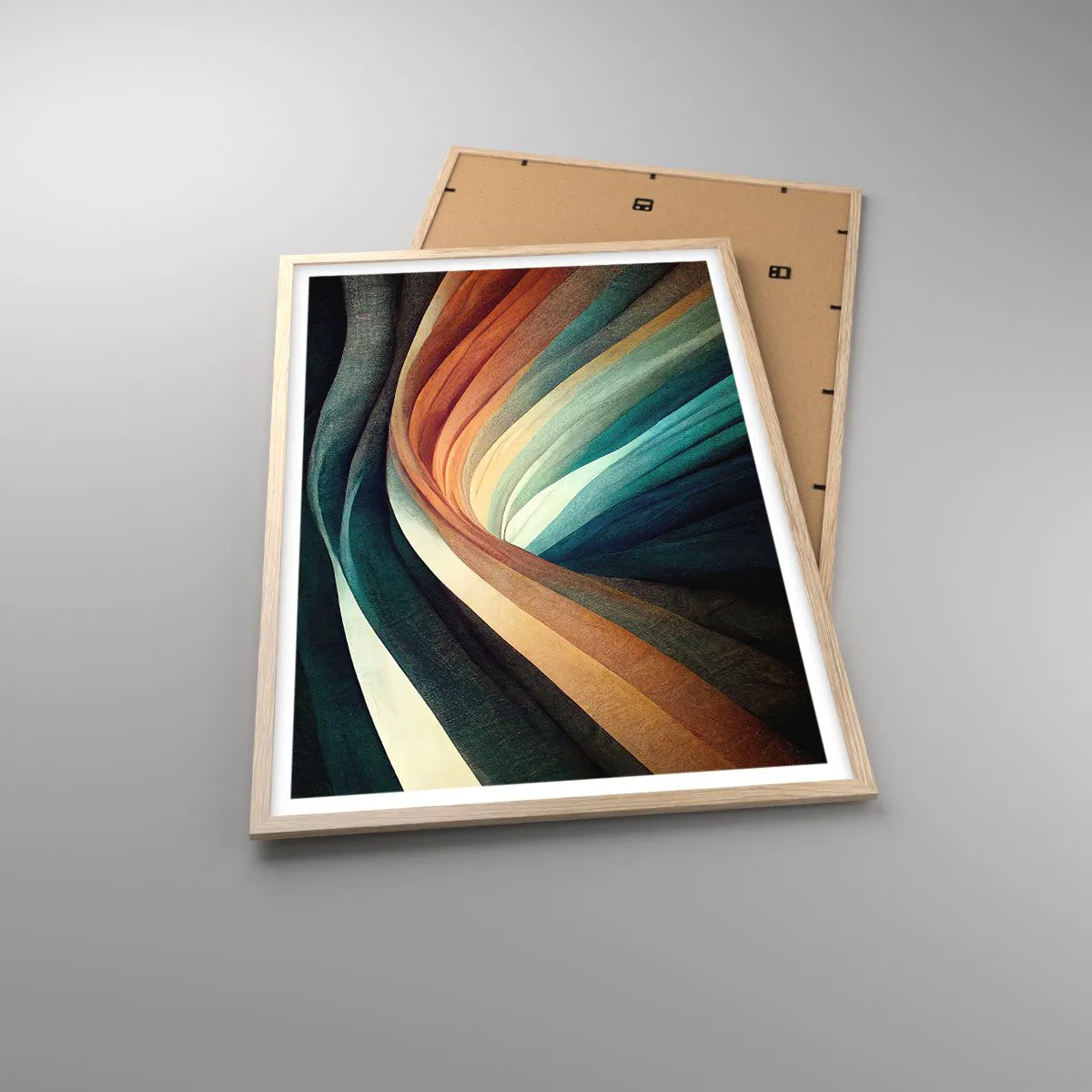 Affiche dans un chêne clair - Poster - Tissé à partir de couleurs - 61x91 cm