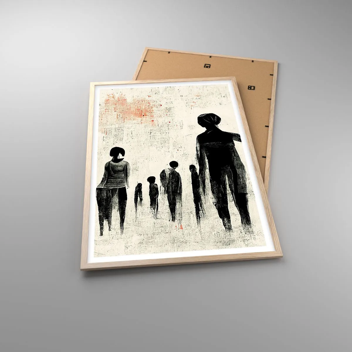 Pôster com moldura de carvalho claro - Contra a solidão - 61x91 cm