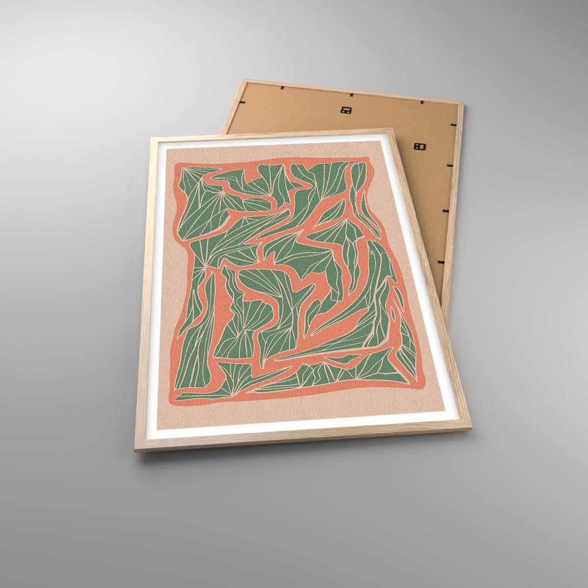 Poster in light oak frame - Struggles of Colar and Green - 61x91 cm