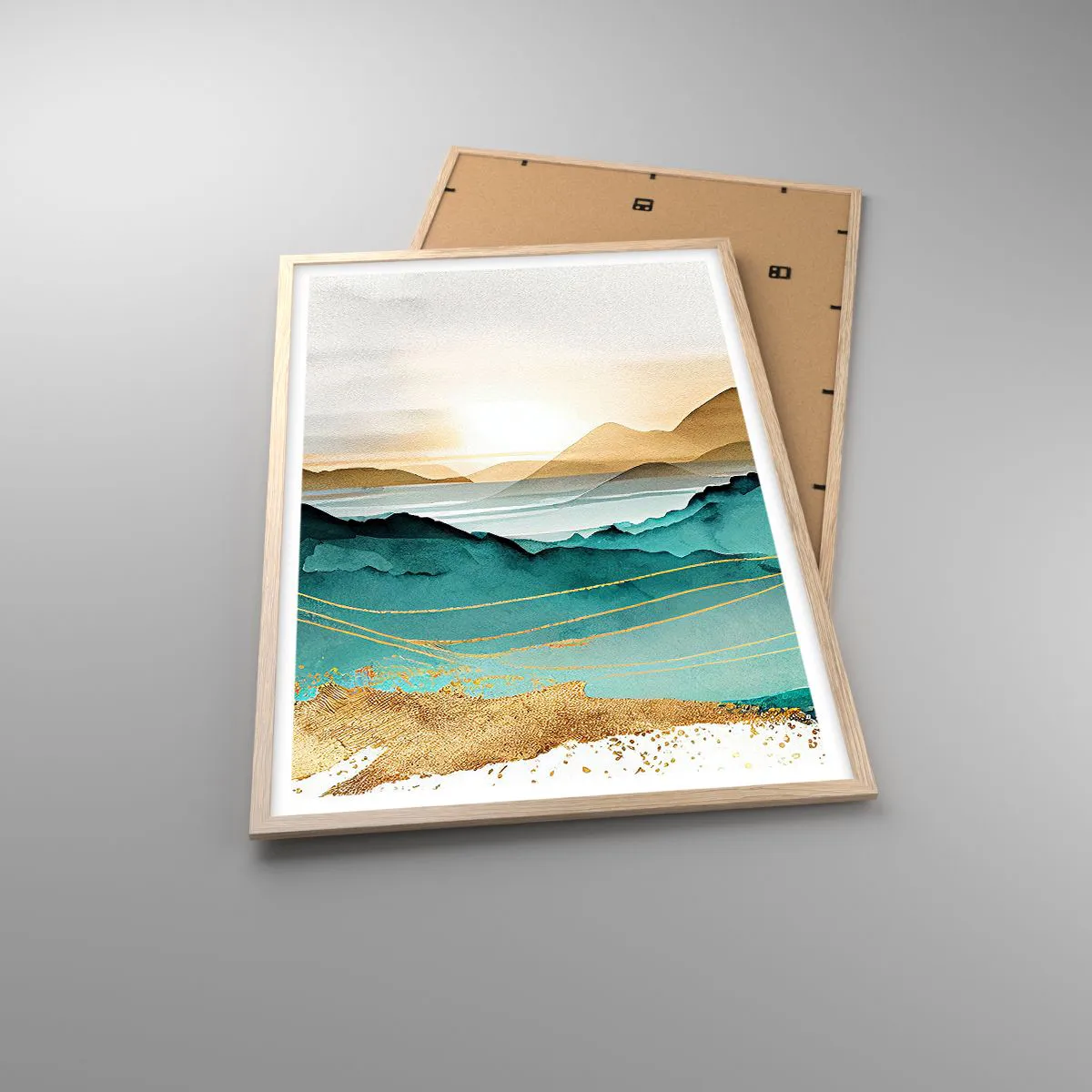 Poster in light oak frame - On the Verge of Abstract - Landscape - 61x91 cm