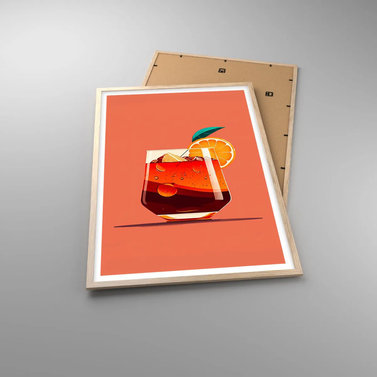 Affiche dans un chêne clair - Poster - Rafraîchissement d'été - 61x91 cm