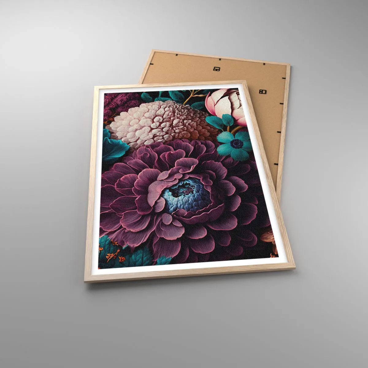 Affiche dans un chêne clair - Poster - La nature en abondance - 61x91 cm