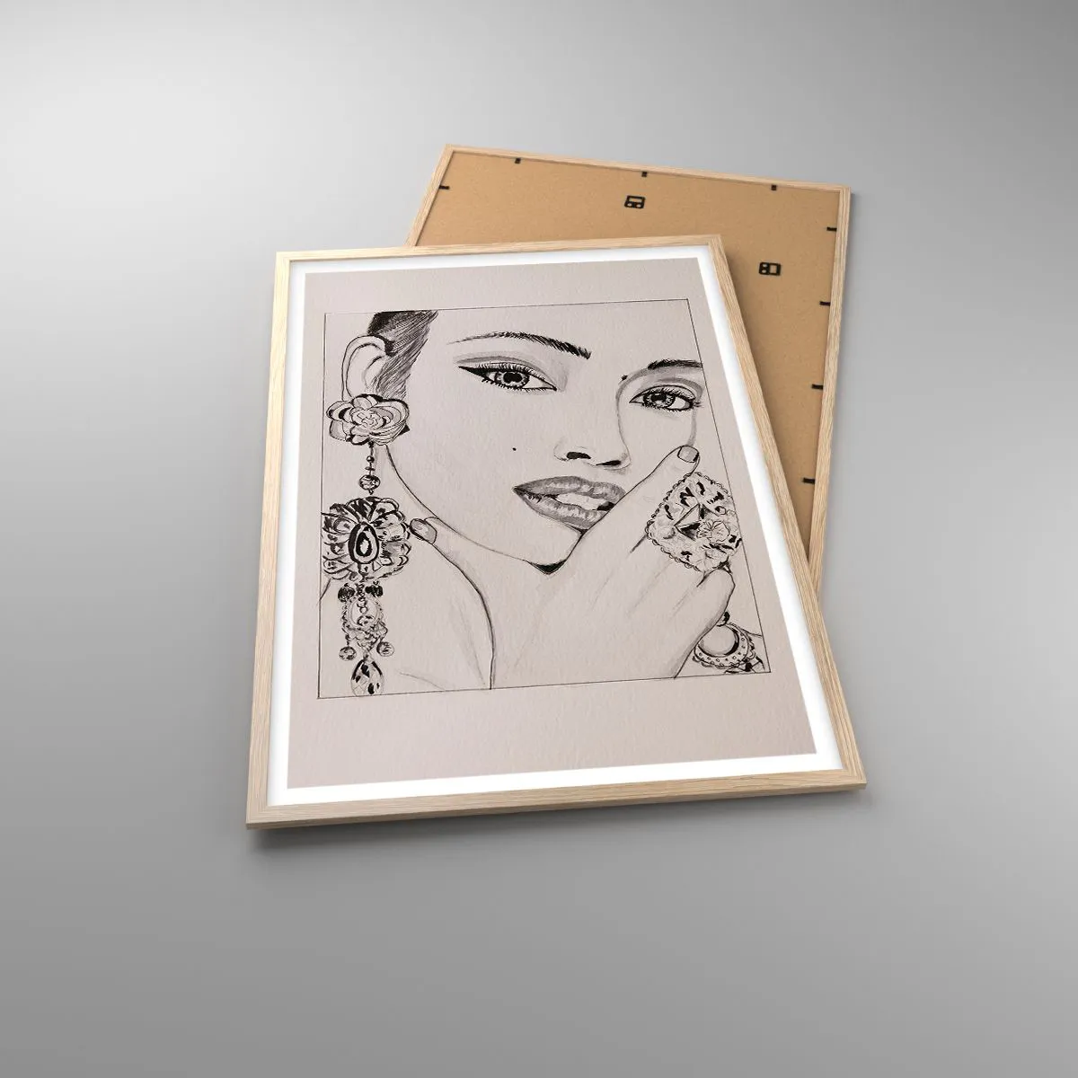 Poster in light oak frame - Most Beautiful Gem - 61x91 cm