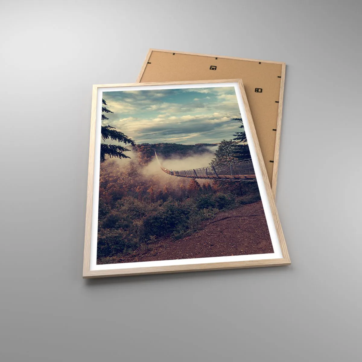 Affisch i ram av ljusek - Över höstskogen - 61x91 cm