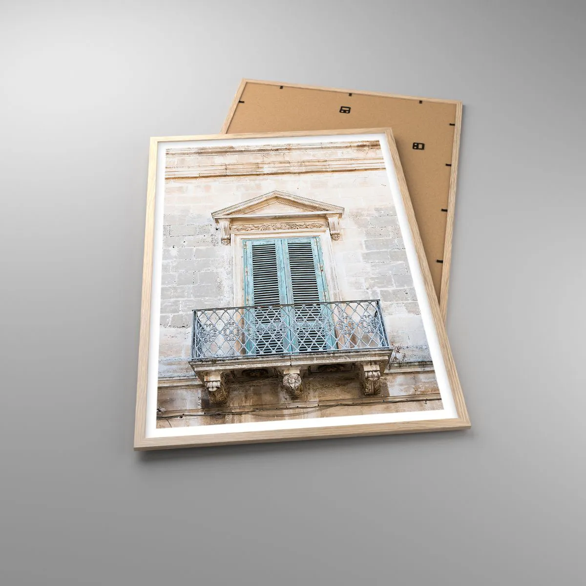 Póster en marco roble claro - El encanto único de Italia - 61x91 cm