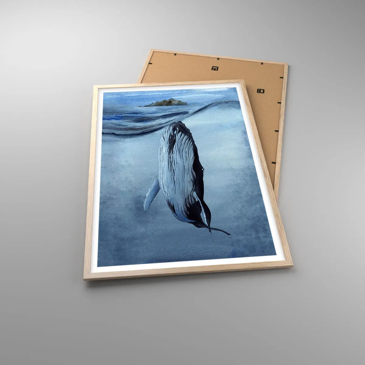 Pôster com moldura de carvalho claro - Dois mundos do norte - 61x91 cm