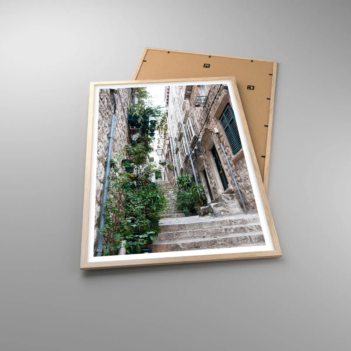 Affisch i ram av ljusek - Gamla stans charm - 61x91 cm