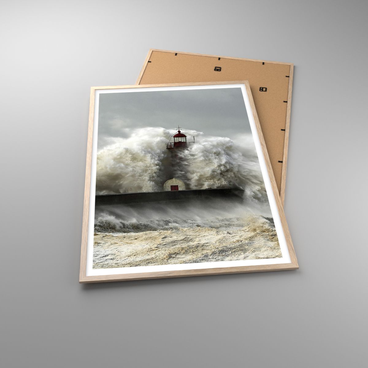 Poster Landschaft, Poster Leuchtturm, Poster Sturm, Poster Ozean, Poster Meer