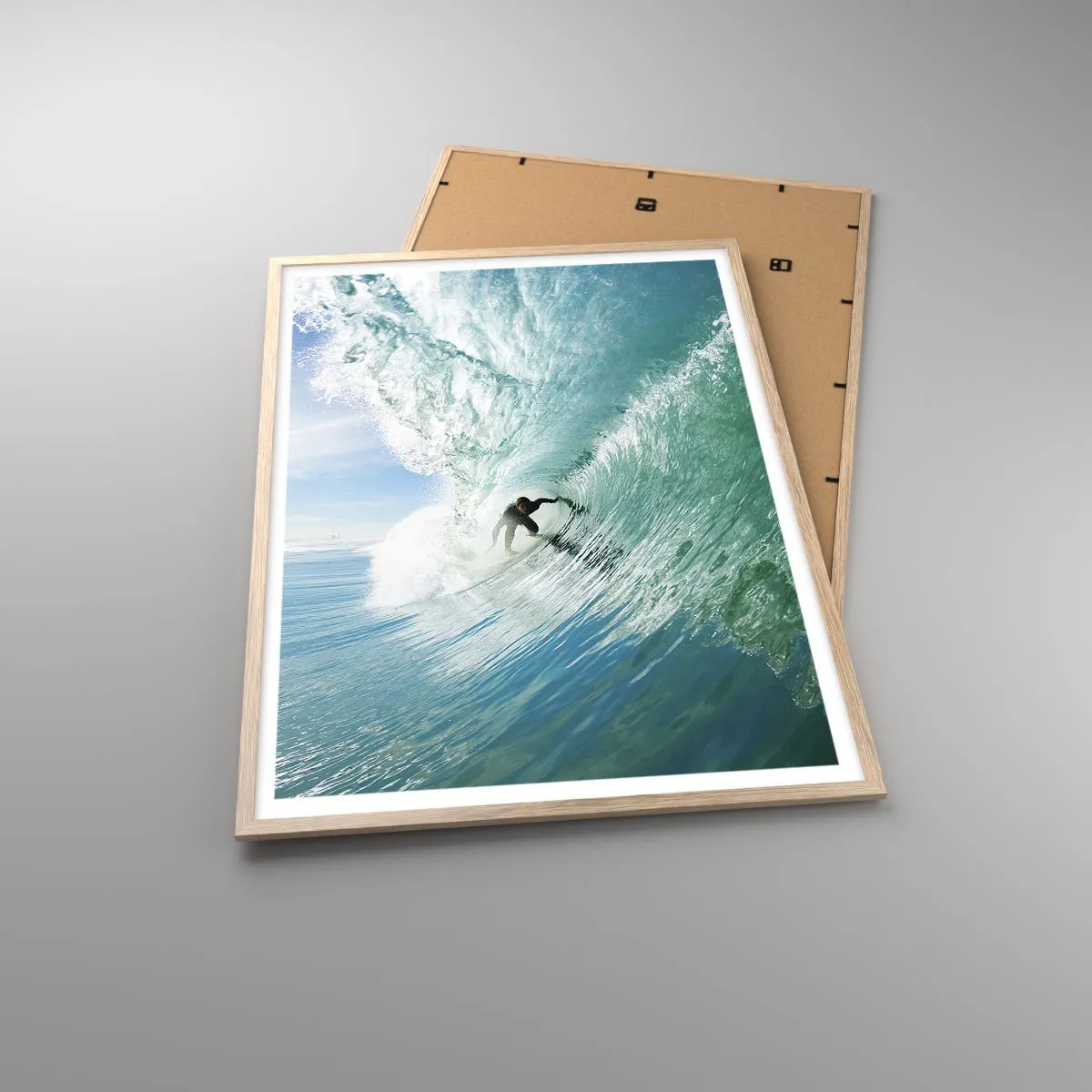 Affiche dans un chêne clair - Poster - Toujours sur la vague - 70x100 cm