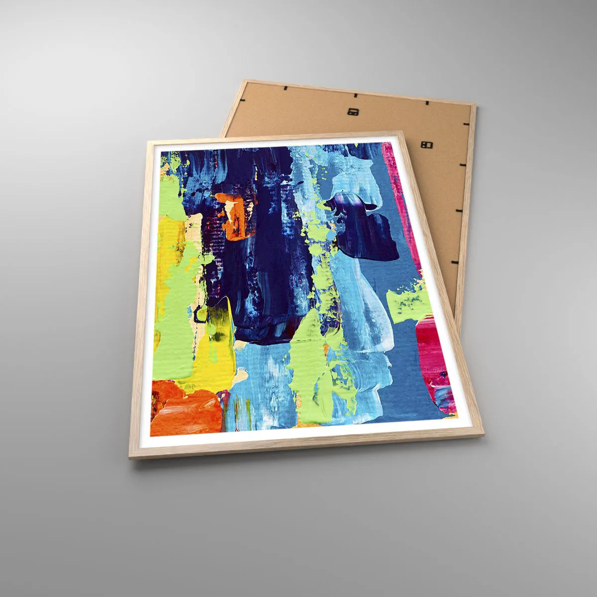 Poster în ramă de stejar deschis - Viața este frumoasă! - 70x100 cm