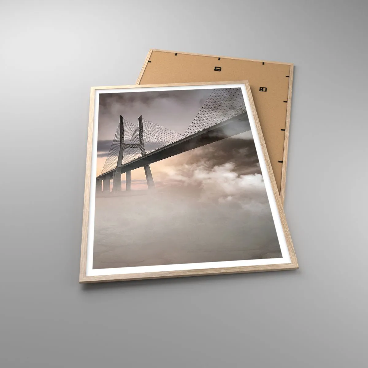 Affiche dans un chêne clair - Poster - Sur la rivière qui n'existe pas - 70x100 cm