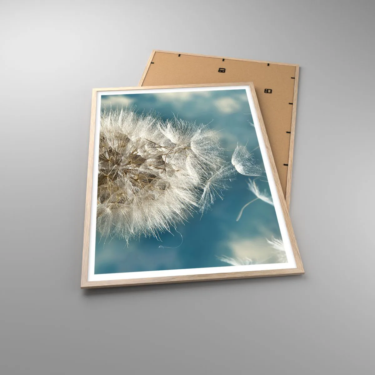 Plakat i ramme af lyst egetræ - En engels åndedræt - 70x100 cm