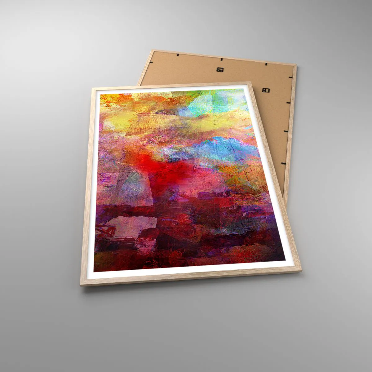 Plakat w ramie jasny dąb - Zajrzeć do środka tęczy - 70x100 cm