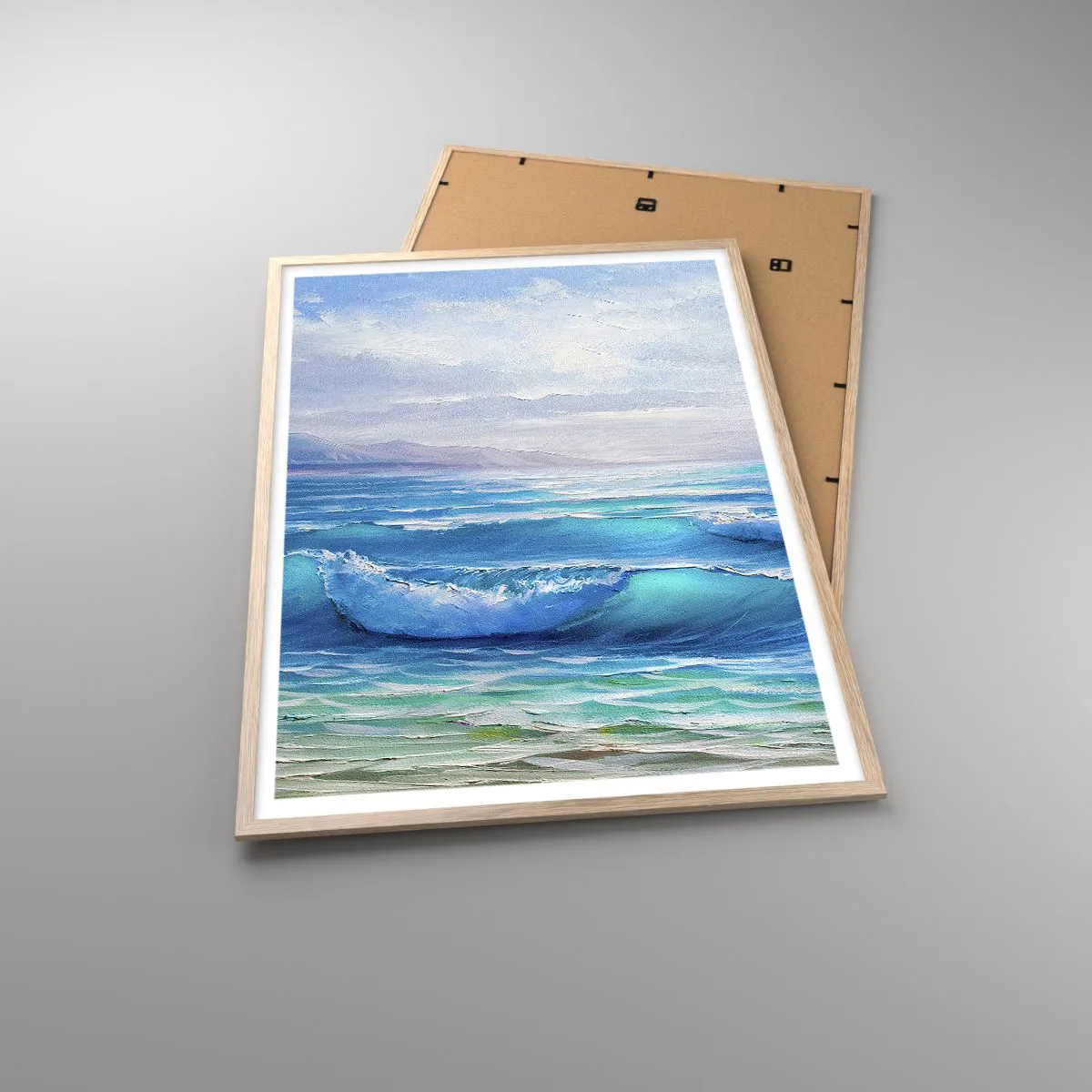 Affiche dans un chêne clair - Poster - Il apporte un soulagement - 70x100 cm